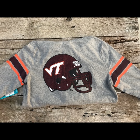 NWT Virginia Tech Hokies Zip Up Sparkle Hoodie - Picture 1 of 8
